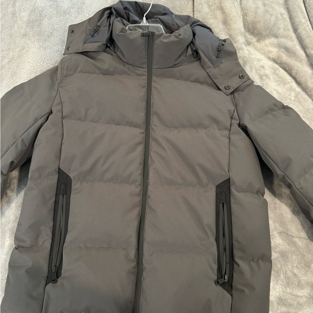 Cole Haan Gray Puffer Jacket Insulated Quilted